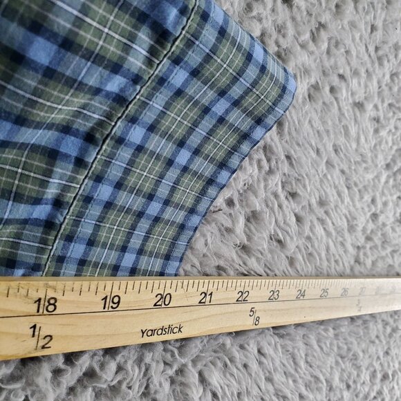 Croft & Barrow Shirt Mens XXL Blue Plaid Easy Care Long Sleeve Button Up - Picture 7 of 9